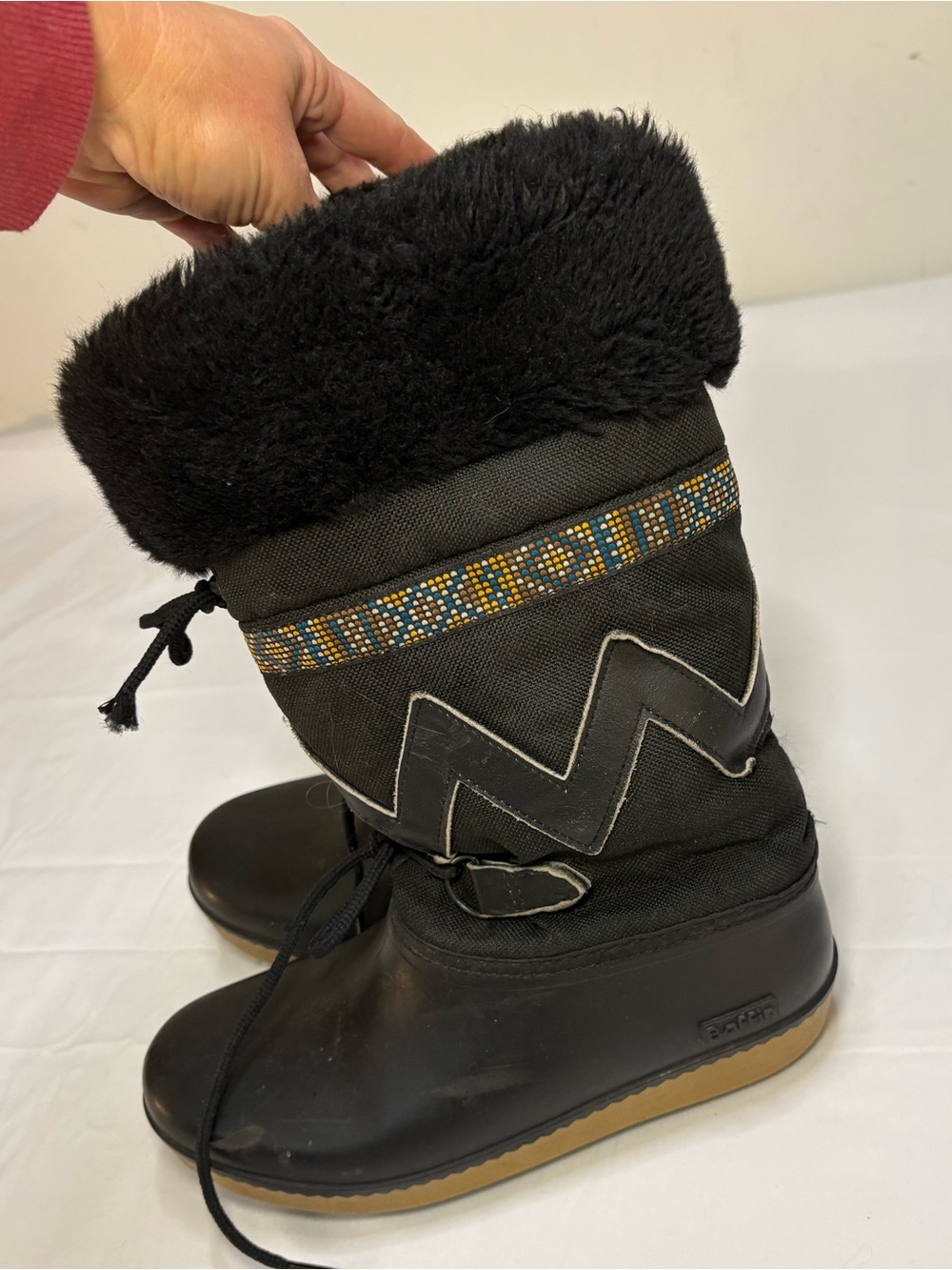 Vintage Baffin Insulated Winter Snow Boots Retro Polar Aztec Women’s 8 Canadian - Picture 4 of 10